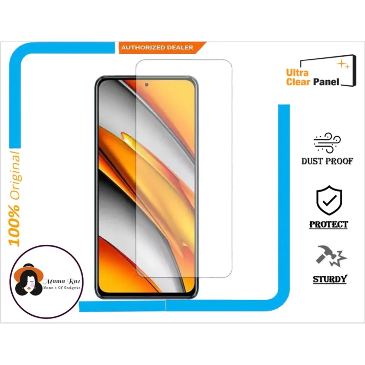 POCO F3 Clear Tempered Glass Premium Screen Protector With Punch Hole ...