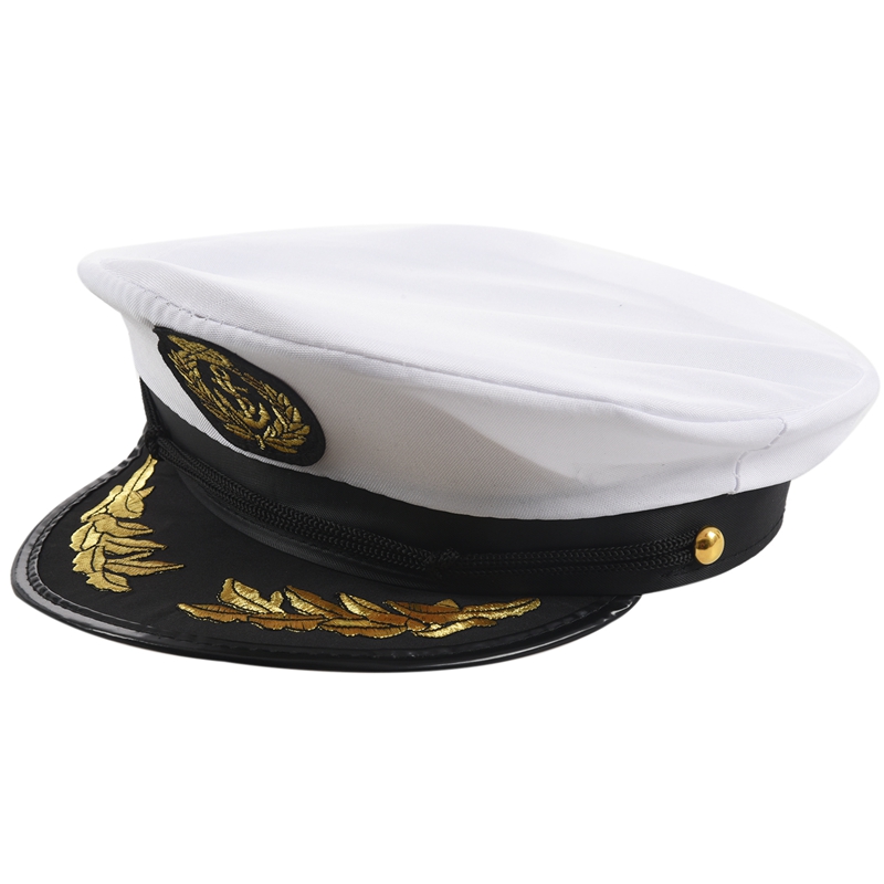 Timers Captain Yacht Adults Hat Sailor Cap Adjustable Cosplay Cap Party Accessory for Men and Women