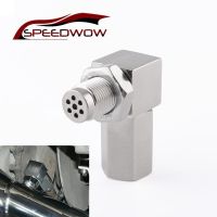 Speedwow เซ็นเซอร์ออกซิเจนครอบจักรวาล Extender 90 Degree 02 Bung Extension เครื่องฟอกไอเสียเชิงเร่งปฏิกิริยา O2เซ็นเซอร์สเปเซอร์ออกซิเจน