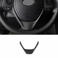 ABS Carbon fiber For Toyota RAV4 RAV 4 2013 2014 2015 2016 2017 Accessories Car Steering wheel Button frame Cover Trim Sticker