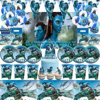 ✺♂✤ Disney Avatar Birthday Party Decoration Avatar 2 Balloons Disposable Tableware Napkins Backdrops Baby Shower Kids Party Supplies