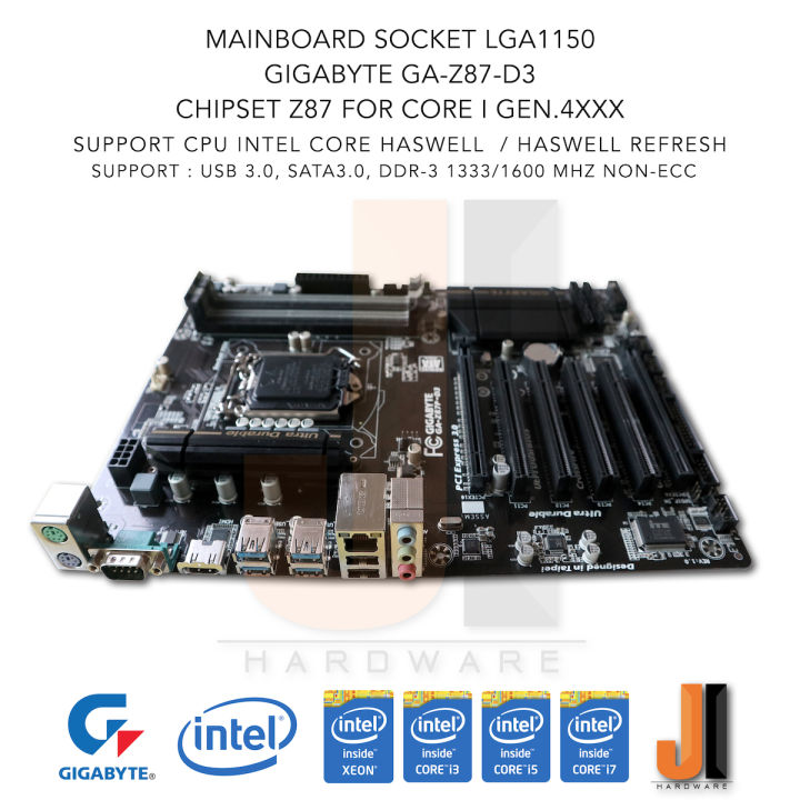 mainboard-gigabyte-ga-z87p-d3-lga1150-support-intel-core-i-gen-4xxx-and-gen-4xxx-refresh-สินค้ามือสองสภาพดีมีฝาหลัง