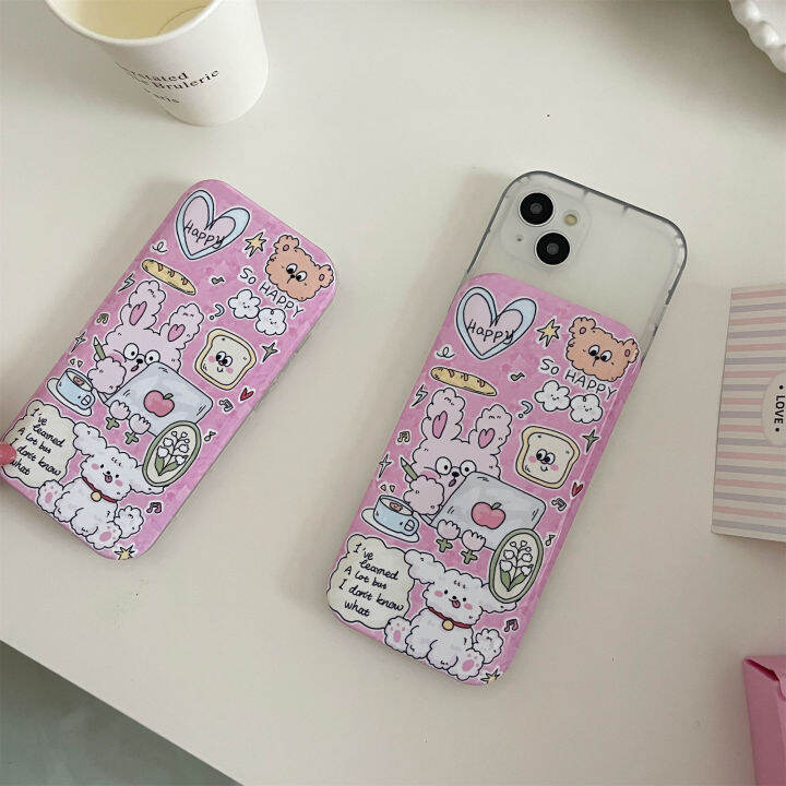 โครงสร้างที่หุ้มรีโมทคอนโทรไร้สายไอโฟนเคสสำหรับ-iphone-14-13-12-11-pro-max-โมเดลน่ารักสีสันสดใสหรูหราสง่างามแนวสตรีทวินเทจวัสดุพลาสติก