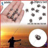 JUZHUFEI 20Pcs/Bag กระสุนกลม น้ำหนัก Line Sinkers เปิดปาก ตกปลาตะกั่วตก ขั้วต่อตะขอ Sinker