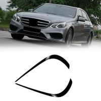 Front Bumper Splitter Spoiler Front Bumper Front Air Knife Modification Eyebrows Trim for Mercedes Benz E Class W212 Facelift 2013-2015 Piano Black