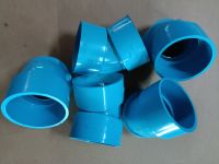 ข้องอ 45 องศา PVC สีฟ้า ขนาด 1 1/2 นิ้ว แพ็คละ 5 อัน ตรา Lion Pipe