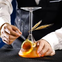 Creative Upside Down Cocktail Crystal Glass Cup Transparent Martini Juice Wine Glasses be Applicable Karaoke Bar Wine Set Cups