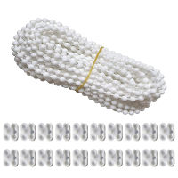 For Roller Blind With Connectors Replacement Plastic 10m Long Easy Install Ball Durable Cord Home Office Repair White Pull Vertical Bead Chain