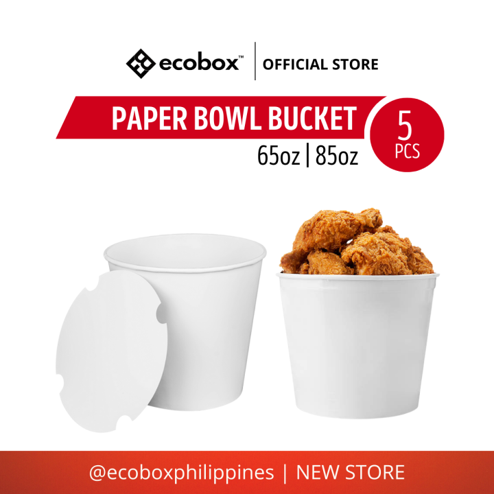 Ecobox Disposable Paper Chicken Bucket, Paper Bucket, Paper Chicken