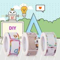 hot！【DT】๑℡◙  350pcs/roll handwritten self-adhesive name stickers cute cartoon kindergarten pupils book envelope labels