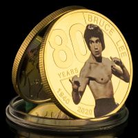 Bruce The 80th Anniversary Gold Plated Commemorative Coin Chinese Metal Collection Souvenir