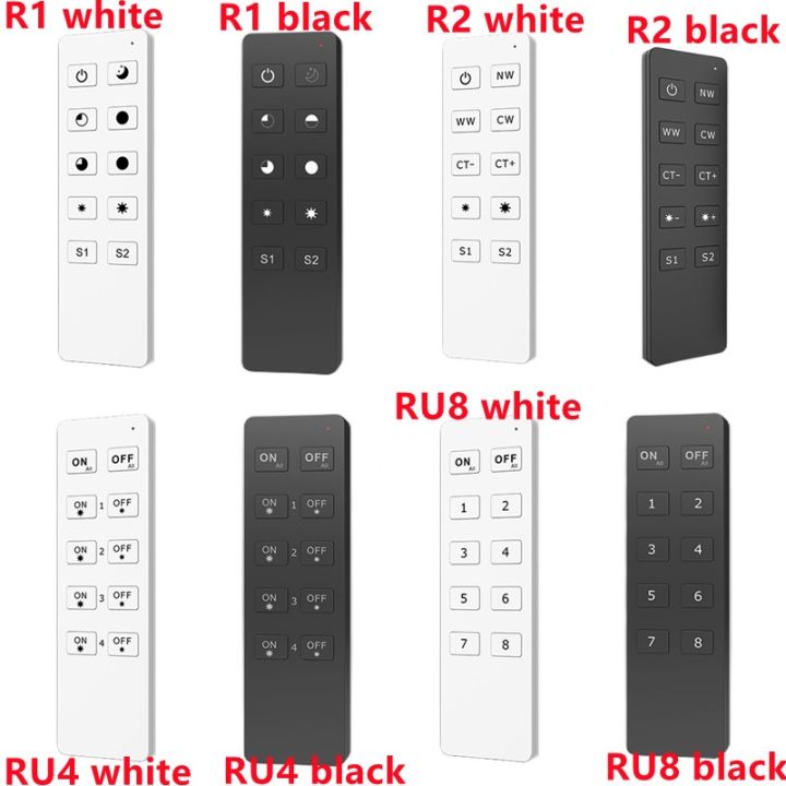 r1-r2-ru4-led-dimmer-single-color-dual-color-rgb-rgbw-or-rgb-cct-rf-led-controller-each-remote-can-match-one-or-more-receiver