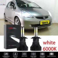 ชุดหลอดไฟหน้า 6000K สีขาว สําหรับ Jazz Year 2008 2009 2010 2011 2012 2013 2 ชิ้น NEW