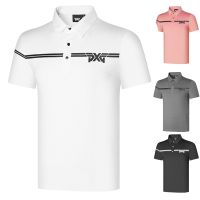 PXG เสื้อผ้ากีฬาแขนสั้นสำหรับผู้ชาย,กางเกงเล่นกอล์ฟฤดูร้อนเสื้อโปโลเสื้อยืดระบายอากาศเหมาะกับกีฬากอล์ฟ