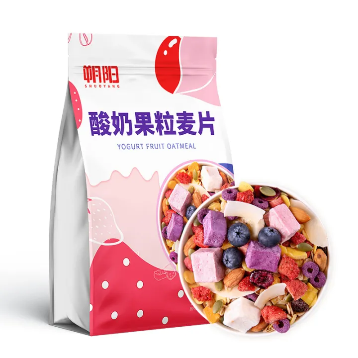 XUPAI Yogurt Fruit Oatmeal Instant Meal Replacement 500g Baked Nut
