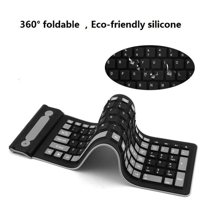 107-keys-keyboard-2-4g-wireless-keyboard-mini-mute-flexible-waterproof-laptop-keyboard-soft-silicone-foldable-computer-keyboard