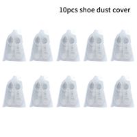 Shoe Dust Covers Non-Woven Dustproof Drawstring Clear Storage Bag Travel Pouch Shoe Bags Drying shoes Protect shoes 10Pcs/Set