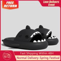 New Style Summer Shark Slippers Mens Fashion Slippers Solid Color Casual Home Shoes Eva Non-Slip Shoes Womens Beach Shark Slides