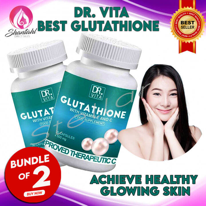 BUNDLE OF 2! 100% Original Healthy Glowing Skin Dr. Vita Glutathione ...