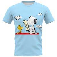 2023 NEWCLOOCL Snoopy สุนัขการ์ตูน3D พิมพ์เสื้อยืดฤดูร้อน Tees Tops Streetwear