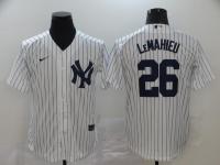 high-quality The Yankees Yankees LeMAHIEU breathable shirts cardigan 26 embroidery short sleeved big yards American baseball uniform