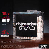 [ลด 20%] Divine Noise Curly Cable "White" สายแจ็คกีตาร์สไตล์ Retro Coil ยาว 30 ฟุต Made in the U.S.A