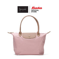 *Best Seller* Bata บาจา ยี่ห้อ PRIVE กระเป๋าถือสำหรับผู้หญิง กระเป๋าถือสะพายข้าง สายปรับได้ ผ้าไนลอน กระเป๋ากันน้ำ รุ่น CHLOEZY สีชมพูดัสตี้ 9925420