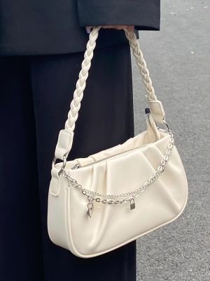┇☾☽ In the summer of 2023 the new female fold clouds square niche design bag handbag worn joker alar package female