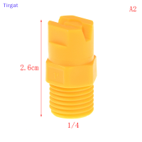 ?【Lowest price】Tirgat พลาสติก VEE Jet FLAT Fan Spray nozzle 1/8 "1/4" 3/8 "1/2" ทำความสะอาดอุตสาหกรรม