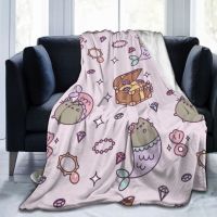 2023 in stock Pusheen Ultra-Soft Micro Fleece Blanket printing patterns, fashion, warmth, soft, bed and sofa blankets，Contact the seller to customize the pattern for free