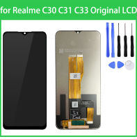 จอ LCD แบบดั้งเดิมสำหรับ Realme C30 RMX3581 RMX3623 C31 RMX3501 C33 RMX3624จอแสดงผล LCD แบบสัมผัสหน้าจออะไหล่ทดแทนประกอบแก้วดิจิตัล