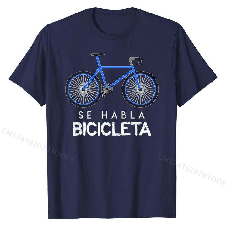 se-habla-bicicleta-funny-cycling-and-bicycle-riders-tshirt-leisure-tops-shirt-cotton-man-top-t-shirts-leisure-brand-new
