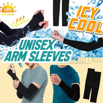 Unisex Gradient Ice Silk Sleeves Men and Women Sleeves Outdoor Cycling  Black Fingerless Gloves for Women Men