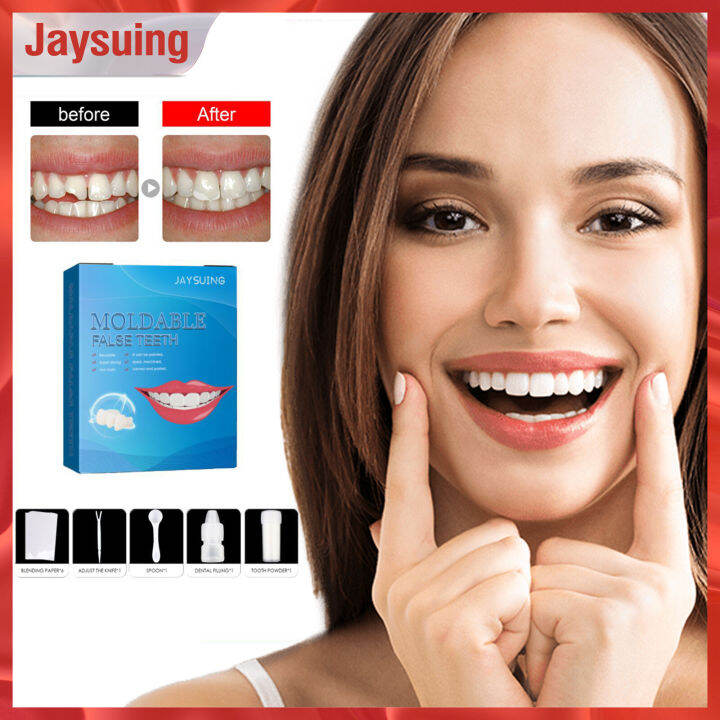 Jaysuing Denture Repair Kit Missing Broken Teeth Recovering Moldable ...