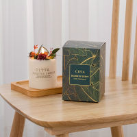 Davena เทียนหอม ไม่จุดก้อหอม เทียนหอมกลิ่นฤดูกาลต่างๆ CITTA scented candle สำหรับเป็นของขวัญและของตกแต่งบ้าน พร้อมกล่องเขียวสุดหรู（กลิ่นผลไม้）