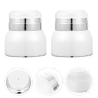 2 Pcs Press Machine Empty Lotion Bottle Sample Containers Toiletries Cosmetics Acrylic Practical Sub Travel Glass Pump