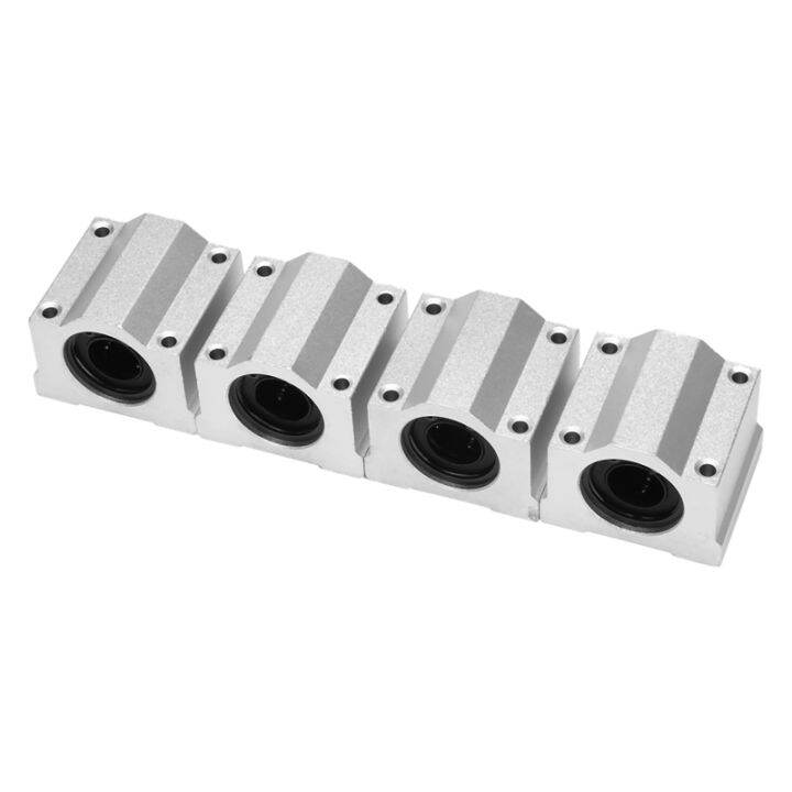 Linear Ball Bearing Slide Block Units, 16mm Bore Dia(SCS16UU Pack of 4