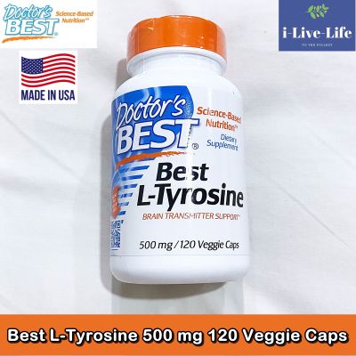แอล-ไทโรซีน Best L-Tyrosine 500 mg 120 Veggie Caps - Doctors Best