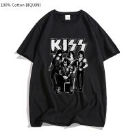 100% Cotton T Shirt Kiss เสื้อยืดชาย/แฟชั่นสำหรับผู้หญิงขนาดใหญ่ Tshirt Tops Tees ฤดูร้อน Unisex Camiseta Heavy Metal Music Band tees