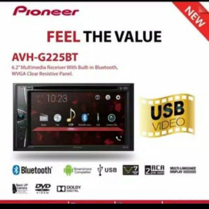 head unit pioneer AVHG225BT / double din pioneer AVH G225BT Lazada