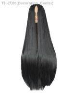 Fei-Show Black Wig 100CM/40 Inches Synthetic Heat Resistant Fiber Long Halloween Carnival Costume Cos-play Straight Hair [ Hot sell ] Decoration Center