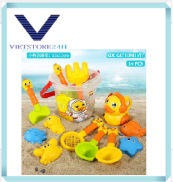 Bộ Đồ Chơi Xúc Cát VỊT CON 14 Món Cho Bé Đi Biển