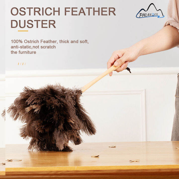Ostrich Feather Duster 16 Inch Fluffy Dusters Dust Cleaning Handmade