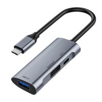 BLUELANS Docking Station Multifunctional Plug Play Compact 3 in 1 DisplayPort PD 60W USB 2.0 USB C Hub for Computer