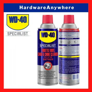 WD 40 Specialist Automotive Throttle Body, Carb & Choke Cleaner Eliminate  Hard Starting 450mL