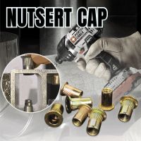 10/20 PCS Rivet Nut M3 M4 M5 M6 M8 M10 M12 Aluminum Nut Pull Cap Flat Head Threaded Rivet Insert Nutsert Hardware Nut Tools