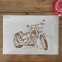 A4 29cm Motorcycle DIY Layering Stencils Painting Scrapbook Coloring Embossing Album Decorative Template Rulers  Stencils