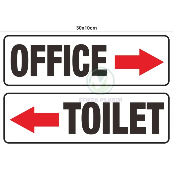 STIKER VINYL OFFICE & TOILET CUSTOM 30X10CM Lazada Indonesia