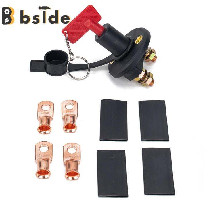 200A Car Battery Disconnect Cut Off Switch Isolator + Key + Wire Lug