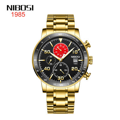 [COD]nibosi นาฬิกา สบายๆอเนกประสงค์สามขา Shi Ying ดู นาฬิกาข้อมือสแตนเลสกันน้ำเรืองแสงสำหรับผู้ชาย